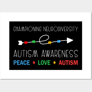 Championing Neurodiversity Autism Awarenes Posters and Art